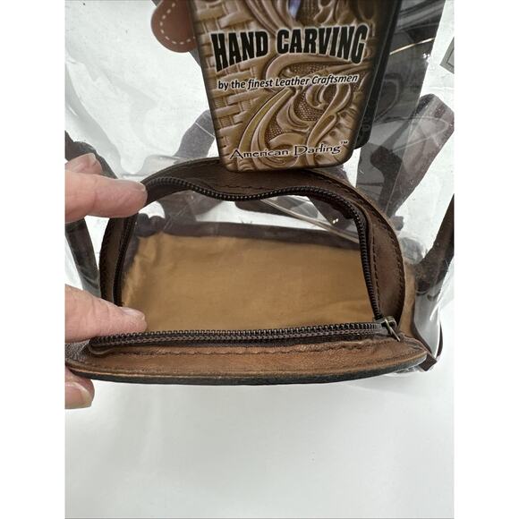American Darling Clear Leather Trim Bag with Zipper Closure - ADBG994A - Picture 7 of 9